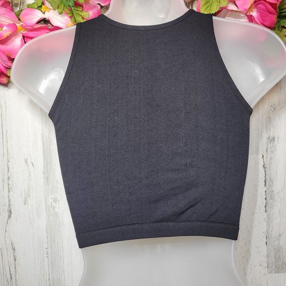 NWOT Free People Bella High Neck Crop Cami Black - Picture 11 of 12
